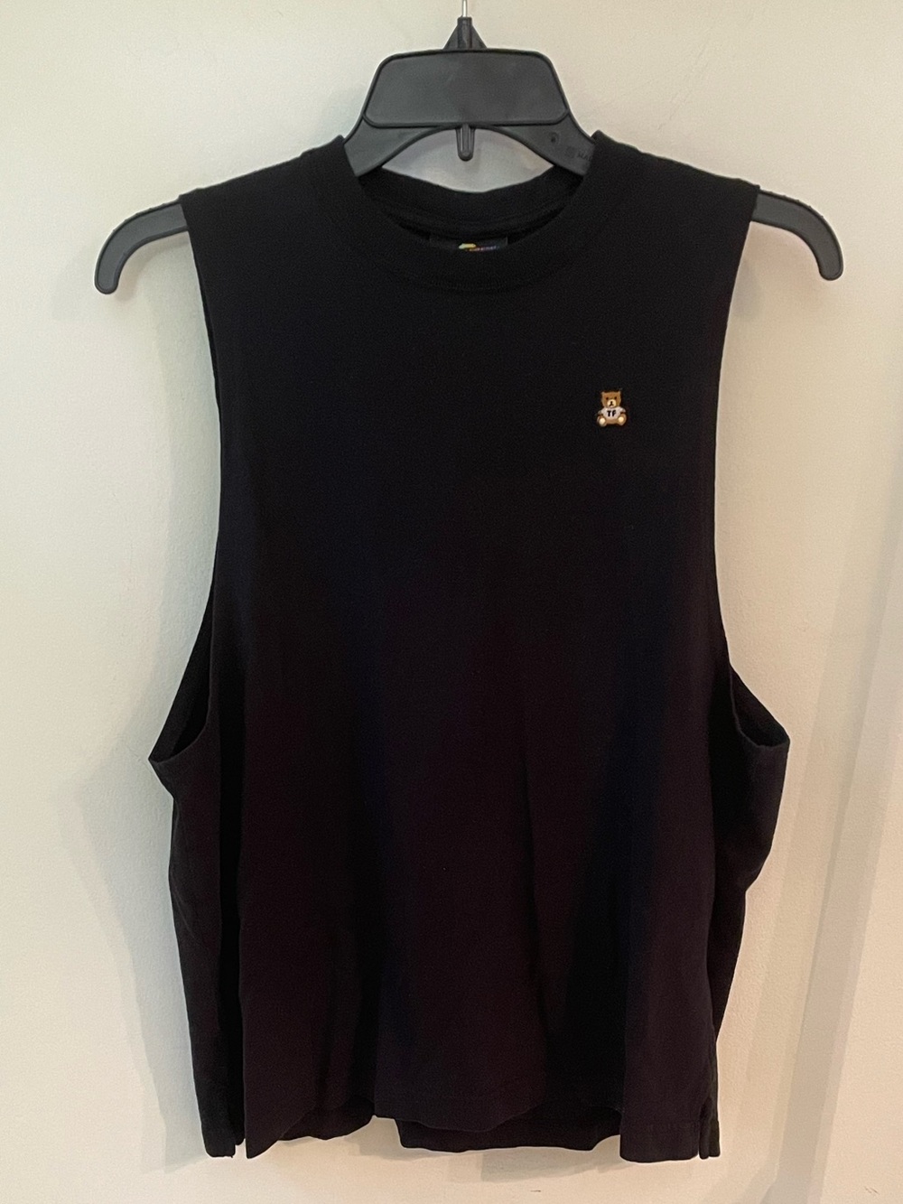 Teddy Fresh | Black Baggy Unisex Sleeveless Muscle T-Shirt/Tank Top